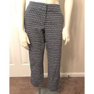 Navy and White ankle pant sz 8